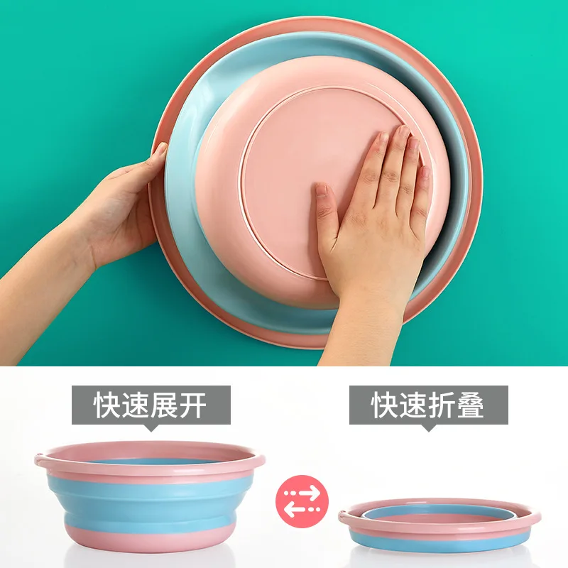 

Folding Basin Household Large Size Bason Portable Thickening Baby Infant Laundry Basin Students Dormitory Feet Wash Basin