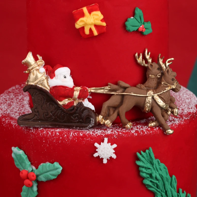 Рождественская елка Санта Клаус силиконовые формы для выпечки тортов с помадной начинкой декоративная форма в виде гитары для мастики сахарный шоколадный формы для выпечки