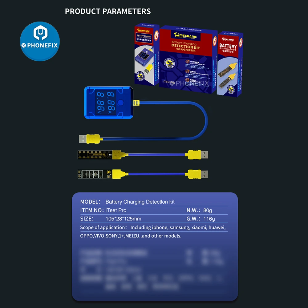 Mechanic Itest Pro Battery Charge Activation Board Test Kit For Iphone