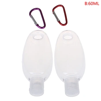 

Travel Size Holder Hook Keychain Carriers Flip Cap Reusable Portable Empty Bottles