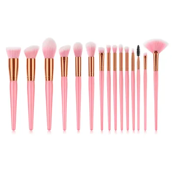 

15PCS Makeup Brushes Set 2Colors For Eyelash Eyebrow Powder Blush Brush Facial Makeup Beauty Make up brush kit T15015