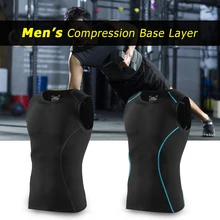 Lixada Для Мужчин's сжатия Облегающая рубашка Топы быстросохнущая без рукавов Футболка Baselayer нательное нижнее белье