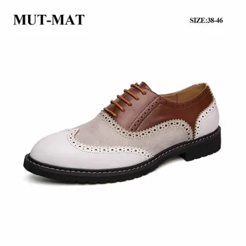 

2019 Autumn New Men's Shoes High Quality Leather Shoes Bullock Carved Man Footwear Large Size Casual Business Flat For Male