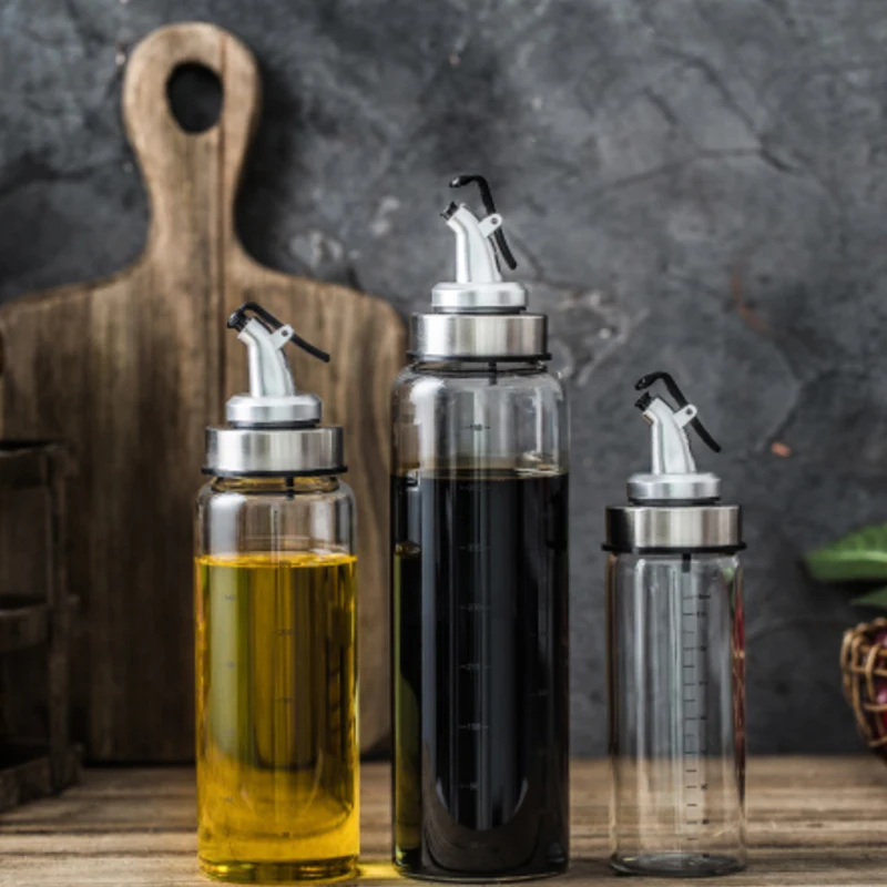 

Cooking Oil Bottle Dispenser Sauce Bottle Glass Storage Bottles for Oil and Vinegar Creative Kitchen Tools Accessories