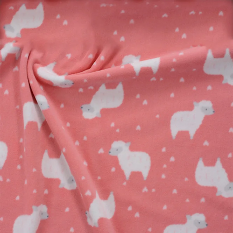 Полметра мультфильм флис ткань для осень зима пижамы бытовой шарф одеяло утолщаются теплые короткие плюшевые ткань T1068