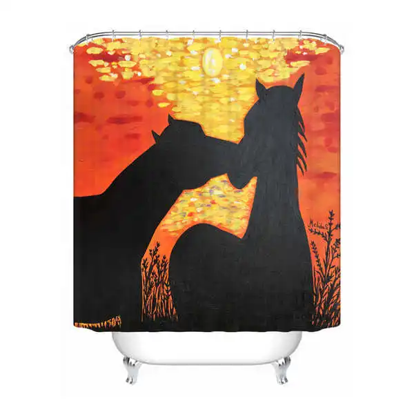Shower Curtain Пользовательские водонепроницаемые занавески для душа Фэнтези Лошадь Печатных Декор ванной комнаты различных размеров#180324-01-24 - Цвет: Shower Curtain