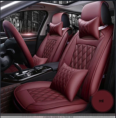 Red have pillow Универсальный чехол для автомобильных сидений для audi a1 a3 8p 8v sportback a4 b6 b7 b8 a6 c5 c6 c7 q5 q7 tt сиденья защитный чехол для сиденья машины - Название цвета: Red have pillow