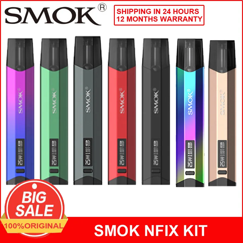 Оригинальный картридж SMOK Nfix Pod Vape Pen 3 мл DC MTL и 0.8ohm Pods 700 мАч аккумулятор|Системы
