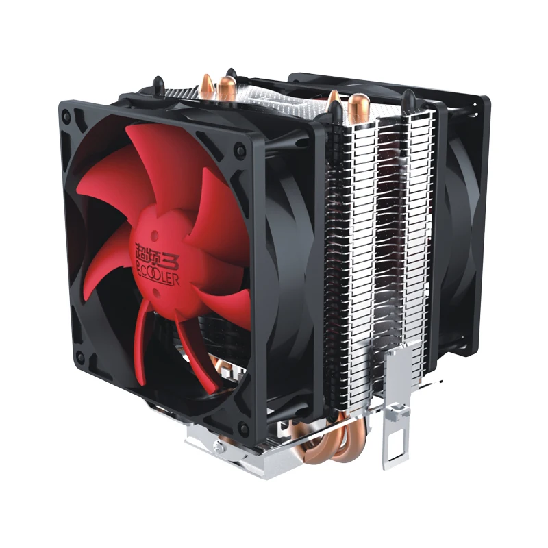 Pccooler cpu охлаждение с двойным 8 см вентилятором для AMD и Intel платформы высокой производительности
