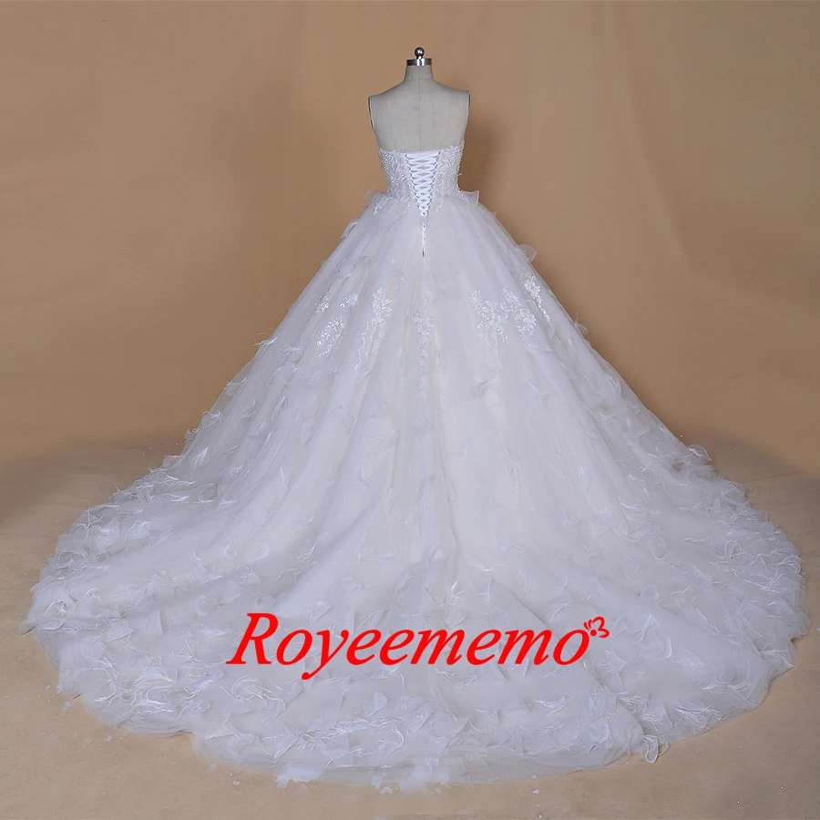 Дизайн Роскошные свадебные платья Vestidos de Noivas платье невесты на заказ свадебные gowng юбка с блестками 3D цветок платье