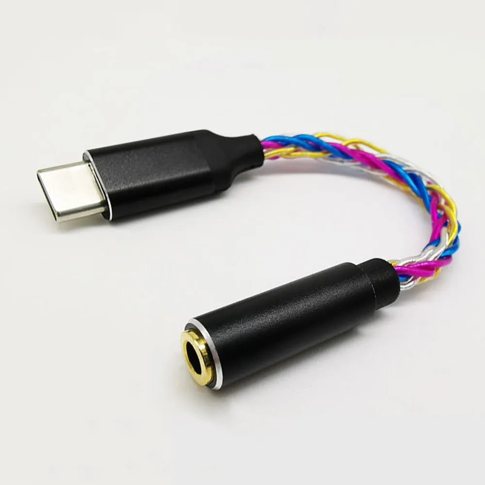 FENGRU Diy 7N 8 Share 200 ядер Тип C до 3,5 мм усилитель для наушников адаптер Sonata DAC кабель для Android телефон ПК MAC