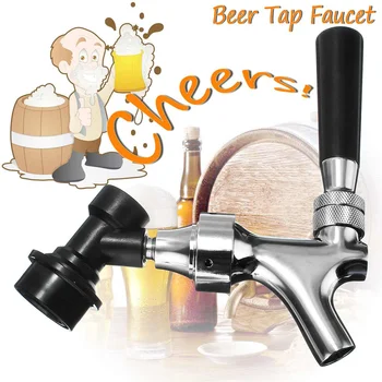 

Adjustable Beer Faucet & Beer Tap Beer Shank Chrome Tap Plating With Ball Lock Disconnect Liquid for HomeBrewing Cornelius Keg