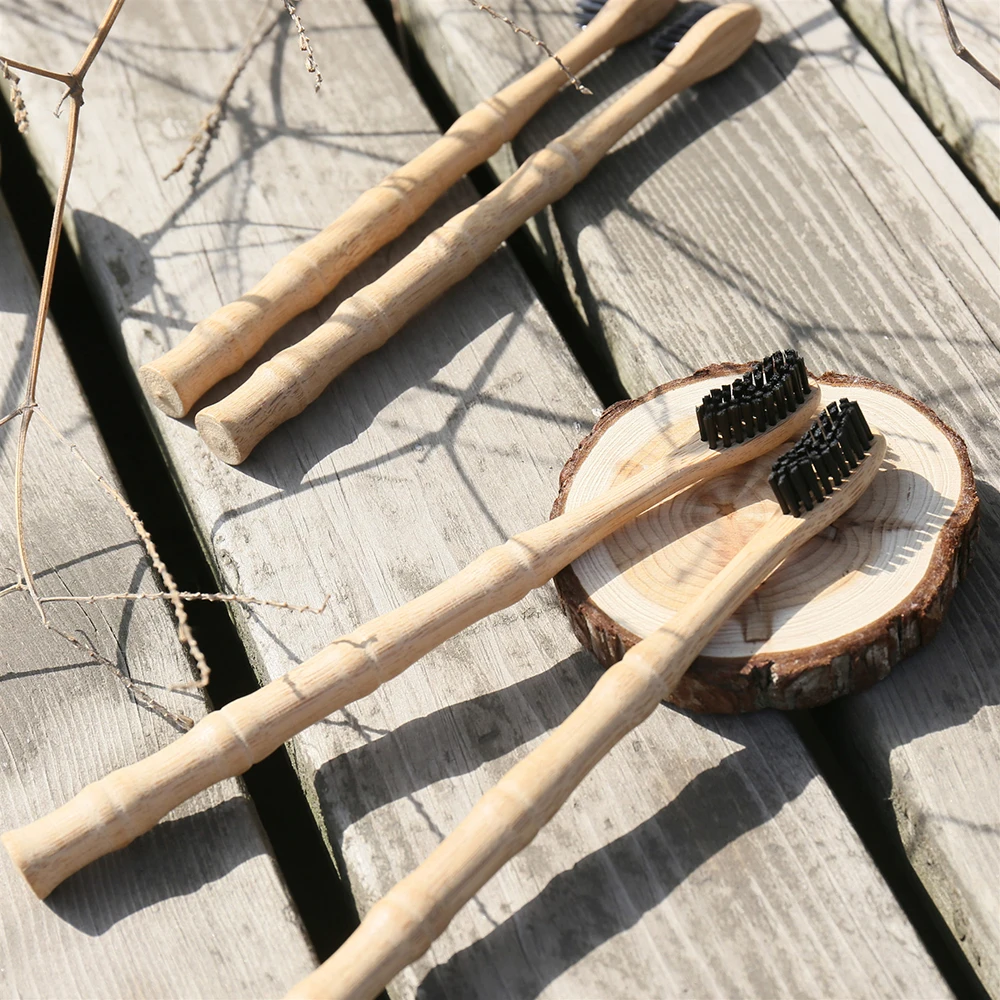 Wave Shape Bamboo Toothbrush Travel Tooth brush Soft fiber bristles tandenborstel Wooden Handle Environmentally Teethbrush#452