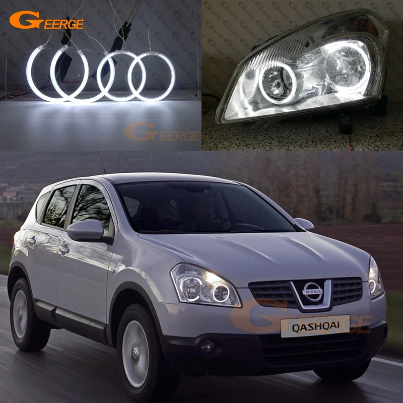 Для Nissan Qashqai J10 2007 2008 2009 2010 пред лицевая сторона фары отличные ультра яркие CCFL