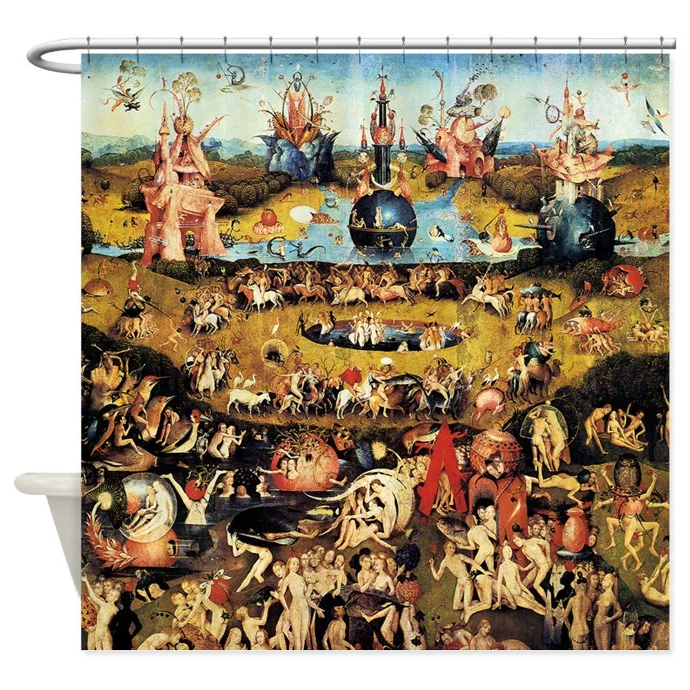 Us 15 99 36 Off Hieronymus Bosch Garden Of Earthly Delights Shower Curtain Set Decorative Fabric Shower Curtai Anti Slip Floor Mat Outdoor In Shower
