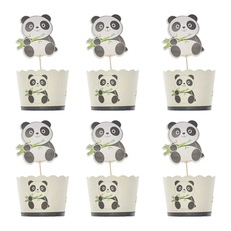 Panda Theme Birthday Party Decorations Kids Disposable Tableware Set Plate Napkin Baby Shower Favors Cartoon Panda Balloon