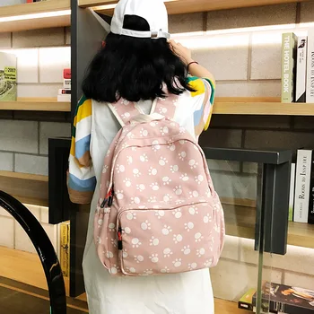 

Direct Sale Han Edition High School Backpack Contracted Canvas Bag Female College Students Joker, Leisure Backpack Male