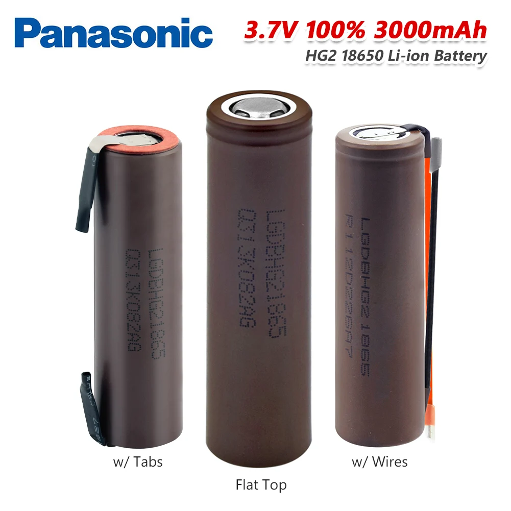 Литий ионный аккумулятор Panasonic Hg2 18650 1 шт. 3 7 В 3000 мАч 20 А для ноутбука аварийный