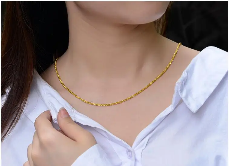 18k Solid Yellow Gold Rope Chain 