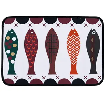 

Floor Rug Fashionable Household Washable Non Skid Fish Pattern Floor Carpet Mat Floor Mat Floor Runner for Home Bathroom