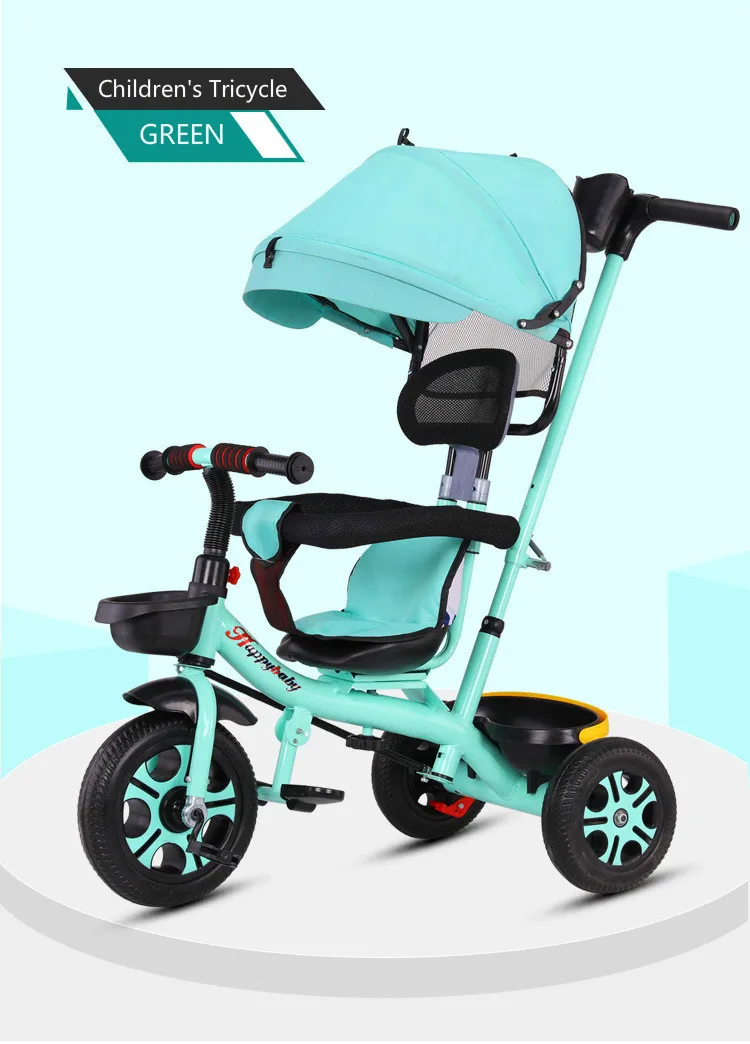Детский трехколесный велосипед, двухходовая установка для велосипеда, детская большая коляска, детский велосипед 3 коляска на колёсах