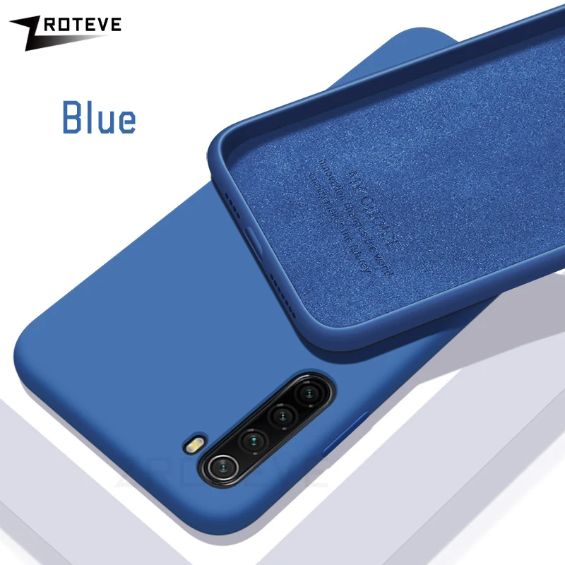 Для Redmi Note 8 Pro Чехол ZROTEVE мягкая кожа сенсорная крышка жидкие силиконовые чехлы для Xiaomi Redmi Note8 Note 8 Pro Чехол для телефона - Цвет: Blue (Note 8)