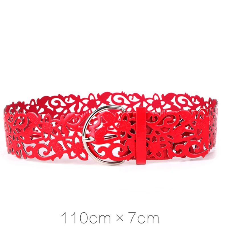 

Ultra Wide Women's Cummerbund Female Fashion Cutout Flower Belt Strap Decoration Wide Belt Women New Arrivals