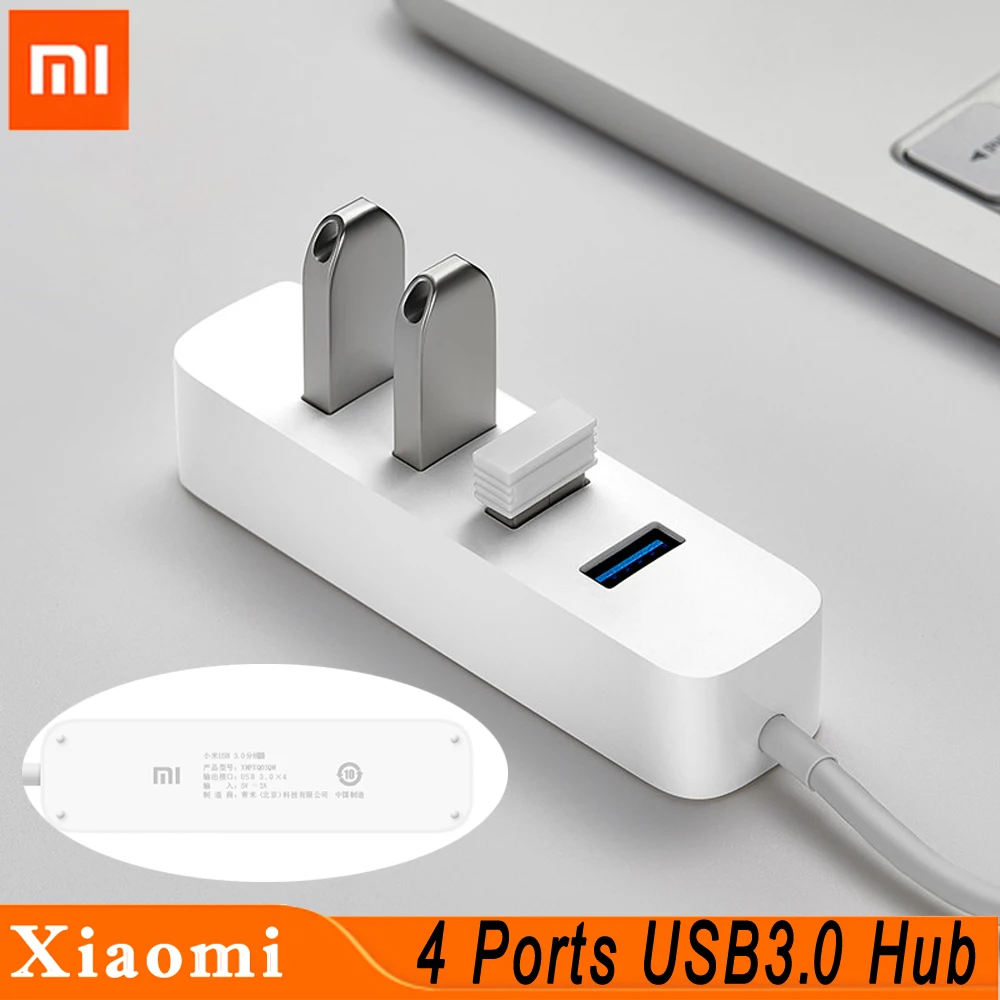 Концентратор Xiaomi с 4 портами USB 3 0 и внешним питанием интерфейс Hub расширитель