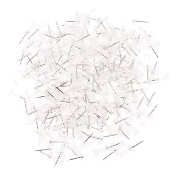 

200 x Clear Push Pins Transparent Plastic