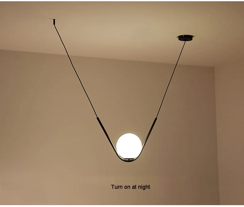 Perle Trio Anhänger lampe Goldene Schwarz Leuchte G9 LED 1/3 Licht Metall linear anhänger licht für Bar glas ball esszimmer licht – Detail 9