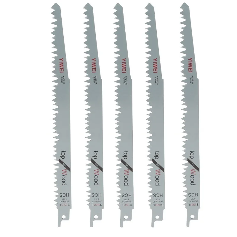 5 Pcs 240mm High Carbon Steel Reciprocating Sabre For Wood