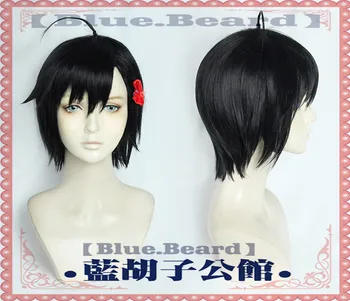 

New Anime ID:INVADED Koharu Hondomachi Cosplay Wig Short Black Synthetic Hair Pelucas Adult Halloween Party Role Play Wig
