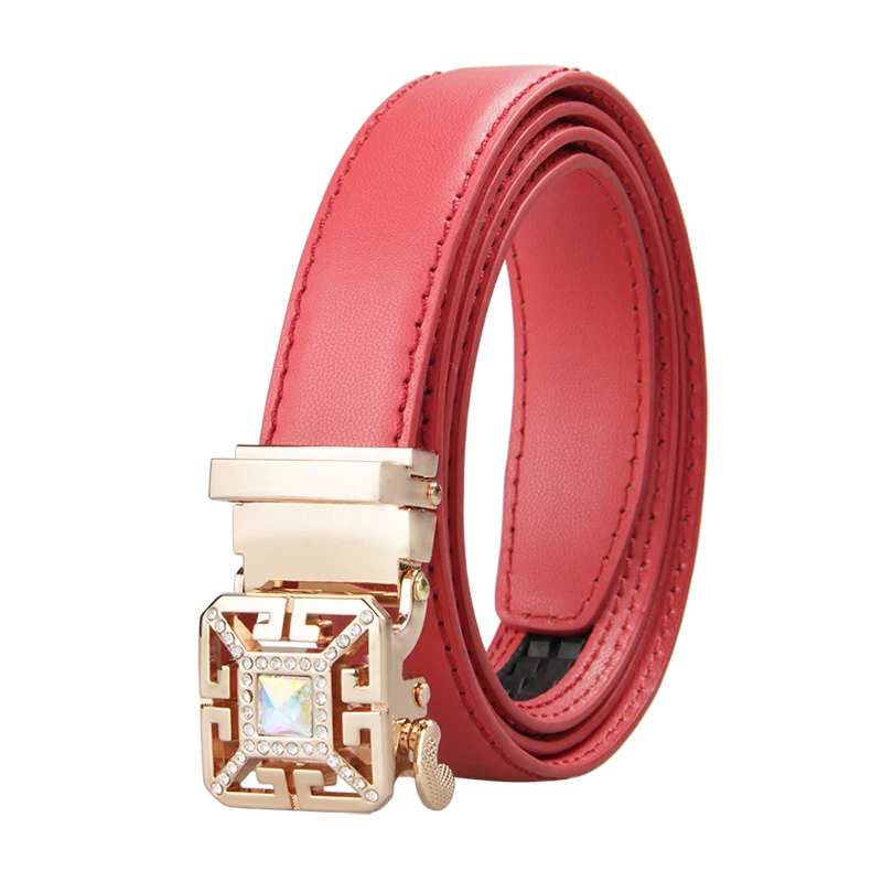 

Women's Belts Genuine Leather Designer High Quality Belt Women Luxury Straps for Women Automatic Buckle Belts 2.4cm Width