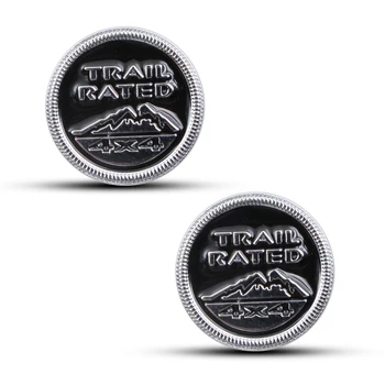 

2PCS Car Styling For Jeep Wrangler Patriot Grand Cherokee Compass Liberty Sticker Trail Rated 4X4 3D Emblem Badge Metal Decal