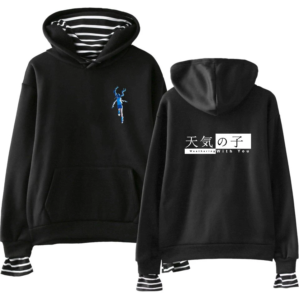 Son of the weather Print Pocket Hooded Sweatshirts Hoodies Men Hip Hop Hipster Casual Streetwear Fashion