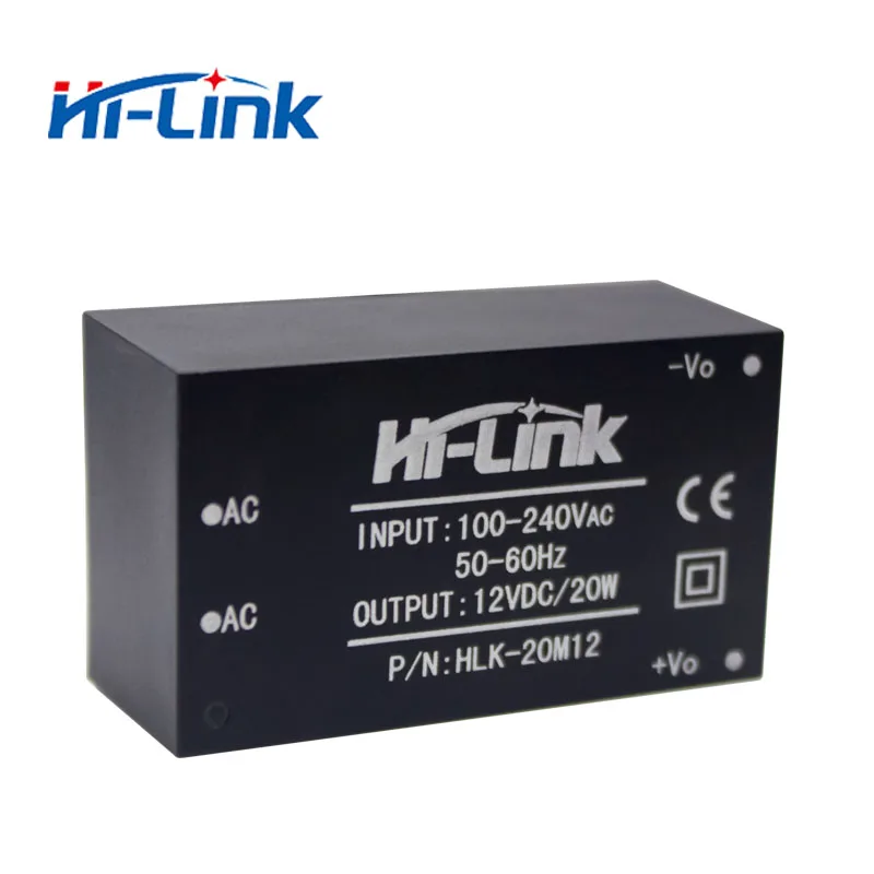 Hi-Link HLK-20M12 220V to 12V 1.6A 20W AC DC compact isolated step down power supply module support OEM/ODM 20M12 CE power supply switching power supply