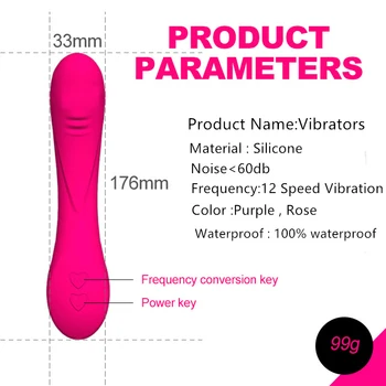 G Spot Dildo Vibrator for Woman Silicone Waterproof 12 Modes Vibrador Clitoris Massager Female Masturbator Sex Toys for Woman 2