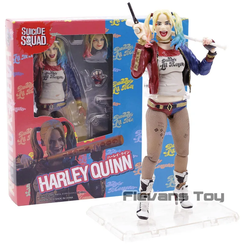 SHF DC отряд самоубийц Джокер/Харли Куинн ПВХ фигурка Коллекционная модель игрушки с подставкой - Цвет: Harley Quinn