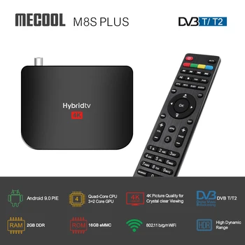 

Mecool M8S PLUS T2 DVB T/T2 Android 9.0 PIE TV Box 2G 16G 2.4G WiFi 4K HDR USB 3.0 Amlogic S905X2 Quad Core OTA RJ45 HDTV