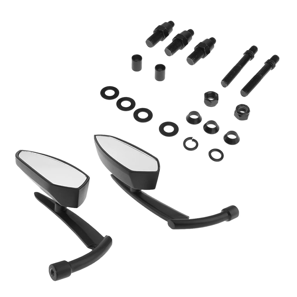 Black Motorcycle Adjustable Rear View Mirrors for Harley X48 XL883 1200  125 x 50 mm