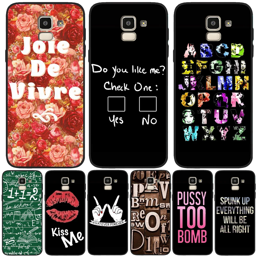 

Joie de vivre DC for Samsung Galaxy A7 2018 A10 A20 A40 A50 A70 A6 A8 A5 Note 8 9 10 M10 M20 Cover Phone Case Cover Funda Capa