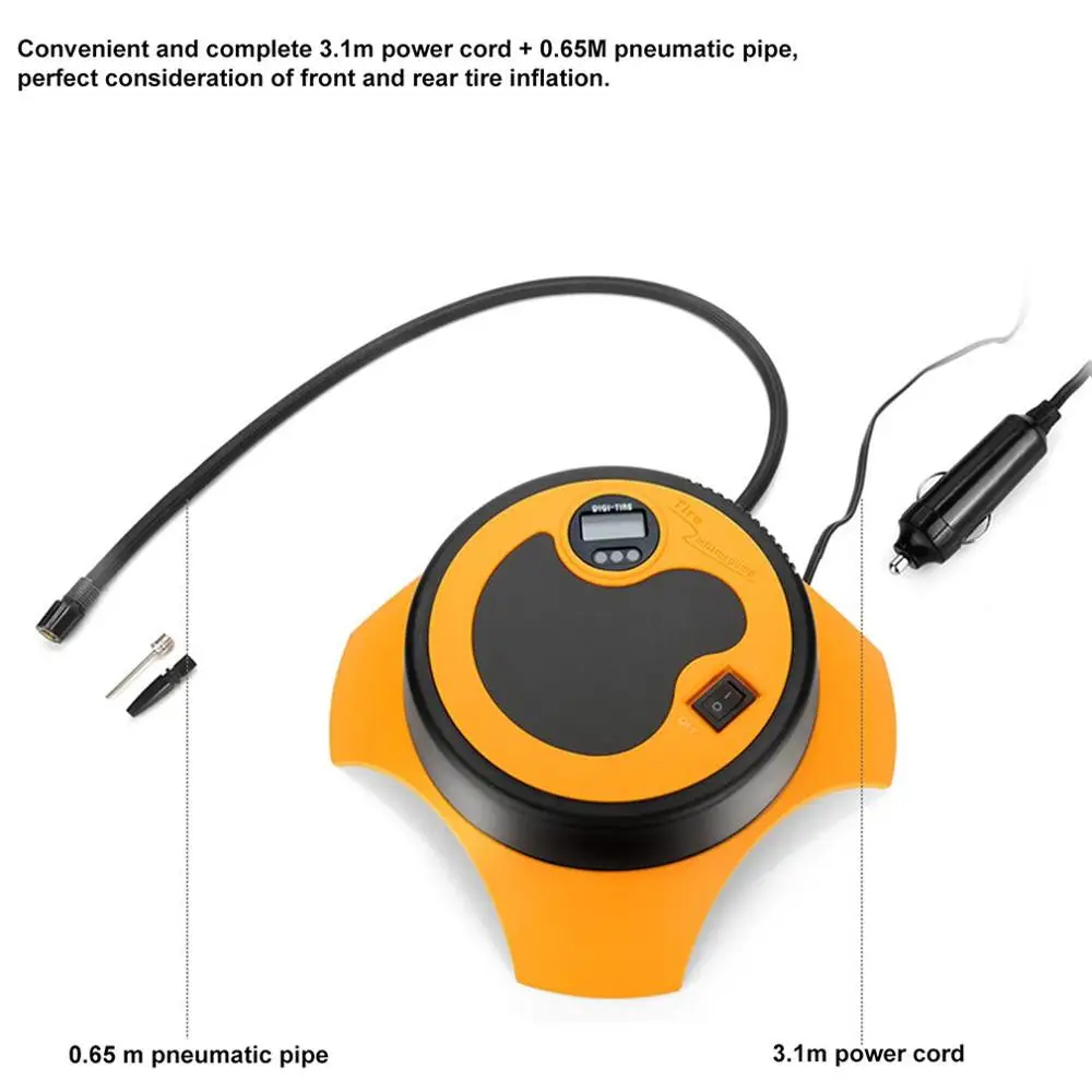 Цифровой автомобильный насос для шин 28 цилиндр 60S быстрая инфляция с обнаружением давления в шинах удобный аварийный воздушный насос