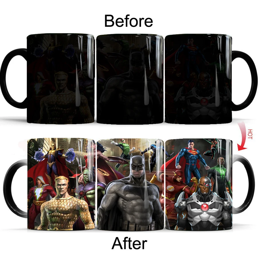 Кружки World Heroes кофейные кружки с Суперменом Бэтменом креативная дорожная
