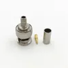 10Pcs Brass 3 in 1 BNC Male Q9 Crimp 50Ω RG58 RG59 RG60 RG142 RG400 LMR195 RF Coax Cable Straight Connector for CCTV Cameras 5