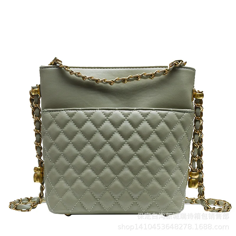 

Fashion Rhombus Large-Volume Shoulder Bag Women's Versatile INS Super Fire High Grade Sense Bag with Chain 2019 New Style Should