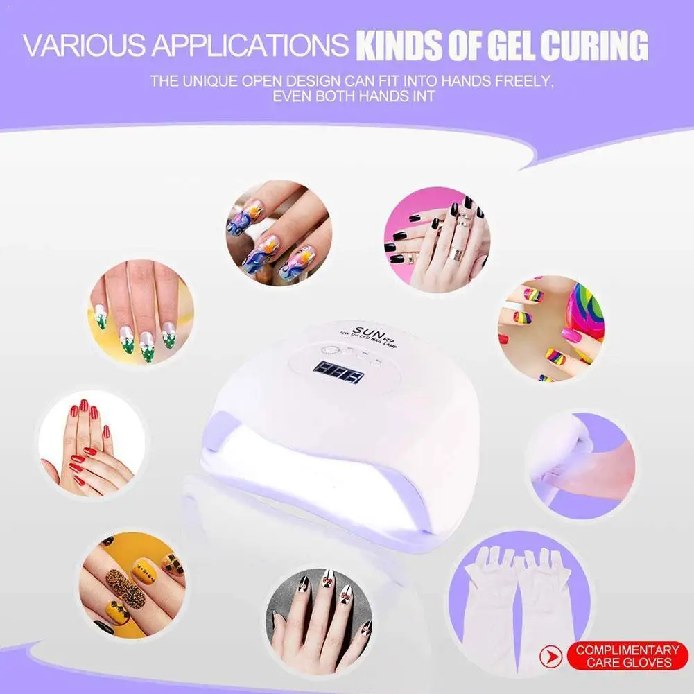 Профессиональный маникюрный аппарат SUN R9 лампа для ногтей 72 Вт отверждения