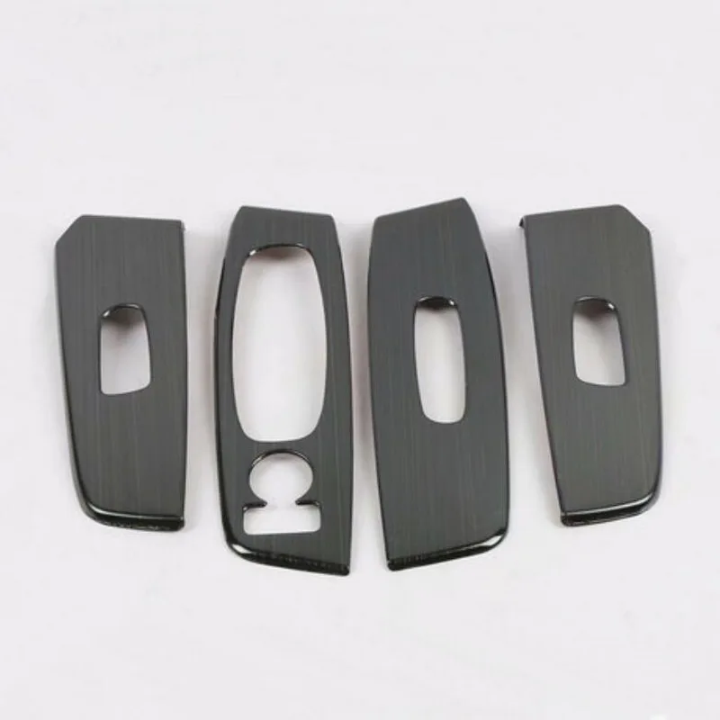 Metal black Tonlinker интерьер окна дверные чехол для пульта наклейка для NISSAN SYLPHY Автомобиль Стайлинг 4 шт. нержавеющая сталь/ABS крышка стикер - Название цвета: Metal black
