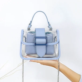 

Crossbody Bags for Women 2019 Lady Shoulder Composite Pvc Portable Transparent Clutch Tote Bag Sac Main Femme Luxury Handbags