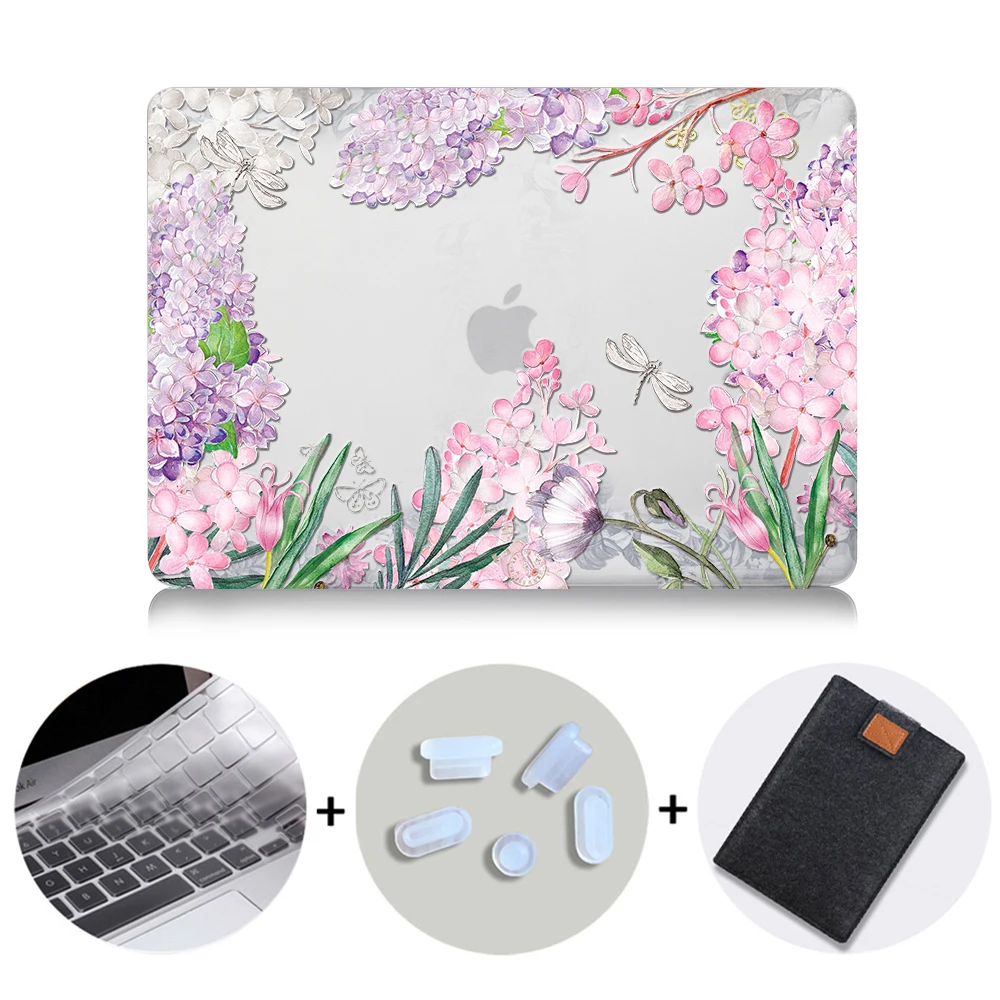 MB18 Чехол MTT с цветами и кристаллами для Macbook Air Pro retina 11 12 13 15 16, чехол с сенсорной панелью для mac book air 13,3 дюймов a1932, чехол для ноутбука - Цвет: MB18