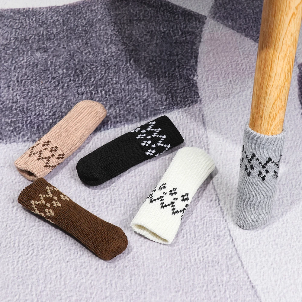 16Pcs Knitted Chair Leg Table Feet Socks Furniture Leg Protect Floor